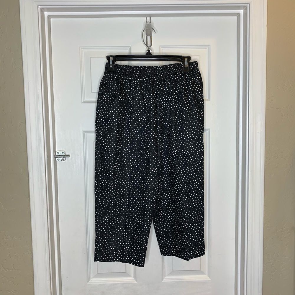 Bonworth Polka Dot Elastic Waist Capris